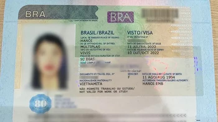 Kết quả Visa Brazil do Visa Viettin hỗ trợ