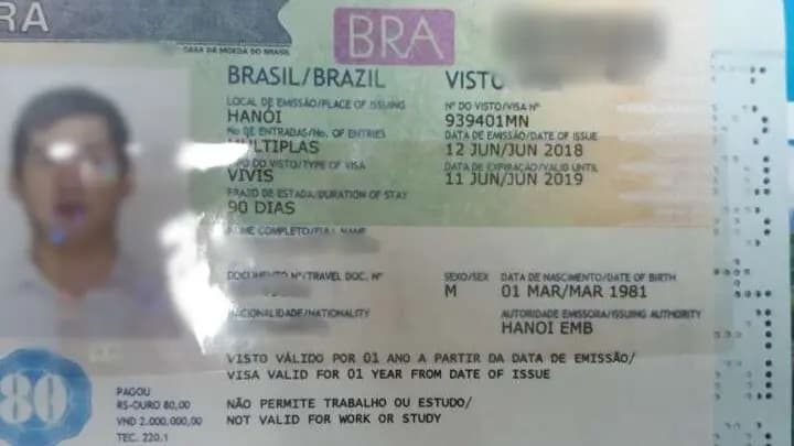 Kết quả Visa Brazil do Visa Viettin hỗ trợ
