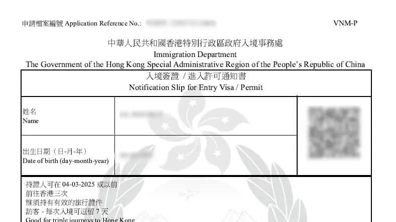 Kết quả Visa Hong Kong do Visa Viettin hỗ trợ