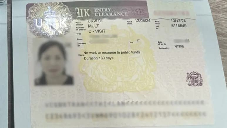 Kết quả Visa Anh do Visa Viettin hỗ trợ